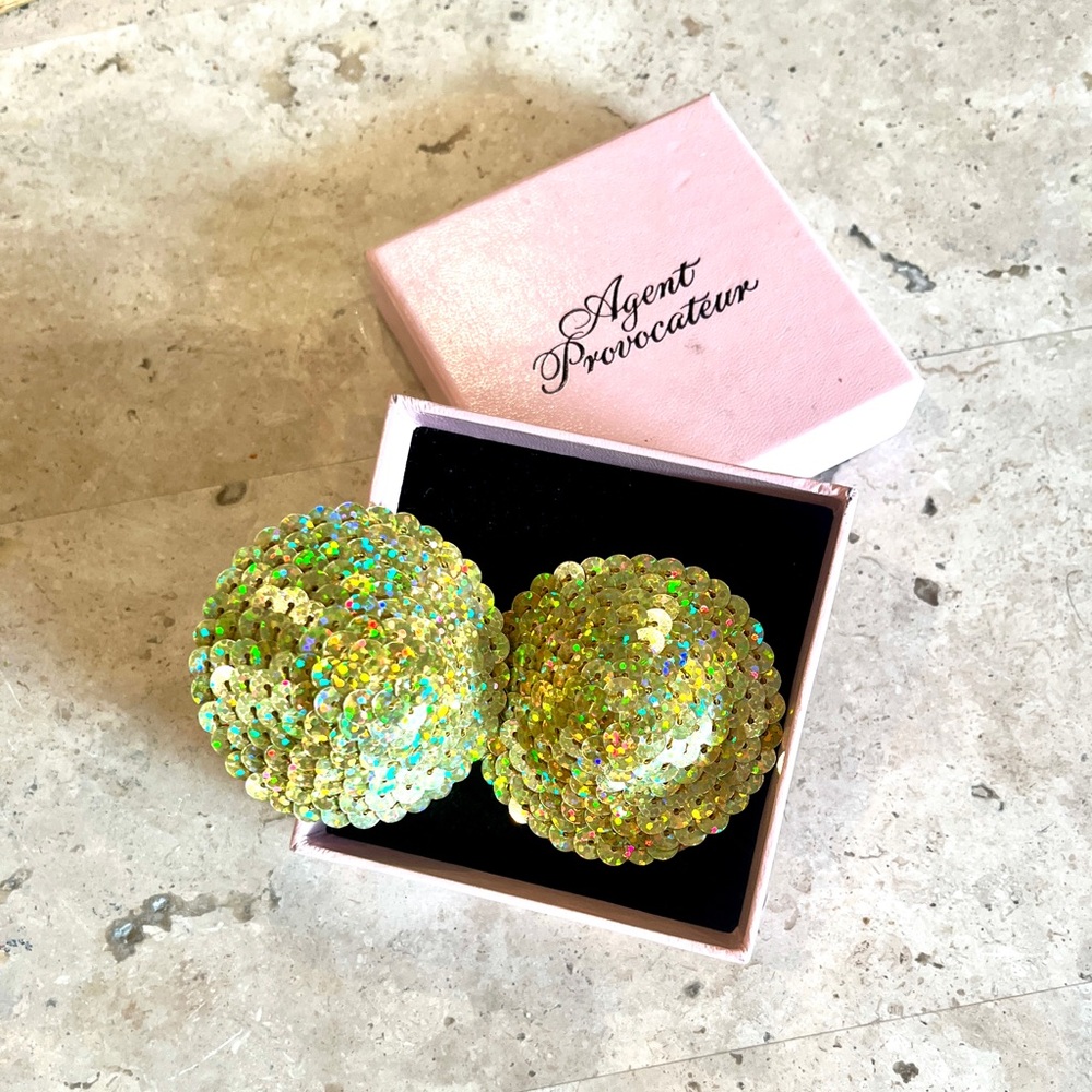 NEW Agent Provocateur Disco Gold Sequin Nipple Pasties